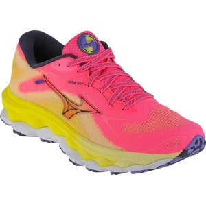 RŮŽOVĚ-ŽLUTÉ DÁMSKÉ BĚŽECKÉ TENISKY MIZUNO WAVE SKY 7 J1GD230223 Velikost: 38.5