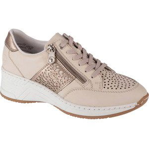 Béžové dámské tenisky Rieker Sneakers se zlatými detaily N4344-60 Velikost: 41