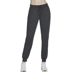 TMAVĚ ŠEDÉ DÁMSKÉ TEPLÁKY SKECHERS GO DRI SWIFT JOGGER PANT PT96-BKCC Velikost: L