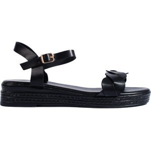 Pohodlné černé dámské sandály 55-211B Velikost: 41