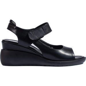 Pohodlné černé sandály na klínku Sergio Leone SK-843B Velikost: 39