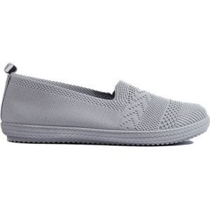 ŠEDÉ TEXTILNÍ SLIP-ON JM-763G Velikost: 40