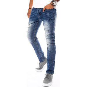 Modré děrované džíny s prosvětlením UX3821 Velikost: 33