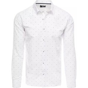 Bílá vzorovaná pánská košile DX2444 Velikost: L