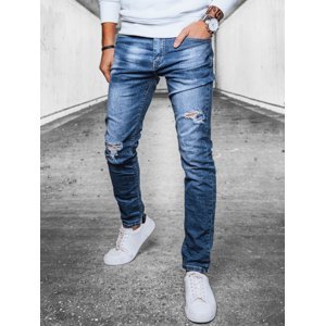 Modré děrované džínové kalhoty UX4085 Velikost: 34