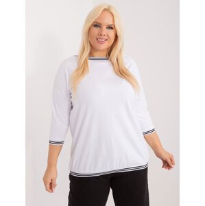 BÍLÉ DÁMSKÉ TRIČKO S DLOUHÝMI RUKÁVY RV-BZ-6640.86-WHITE Velikost: 2XL