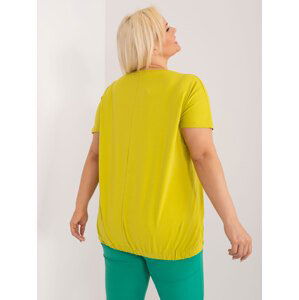 SVĚTLE ZELENÉ DÁMSKÉ BASIC TRIČKO RV-BZ-6634.27-GREEN Velikost: 3XL