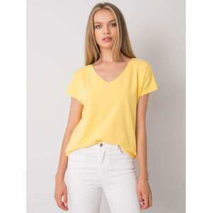 ŽLUTÉ DÁMSKÉ TRIČKO -RV-TS-4832.01P-YELLOW Velikost: XL