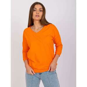 Basic oranžová halenka Olivia RV-BZ-7542.41X-orange Velikost: L/XL