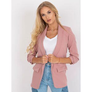 RŮŽOVÉ SAKO S 3/4 RUKÁVY -TW-ZT-BI-22520.14-DARK PINK Velikost: S