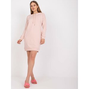 Světle růžové mikinové šaty -AP-SK-A-006.73-light pink Velikost: M