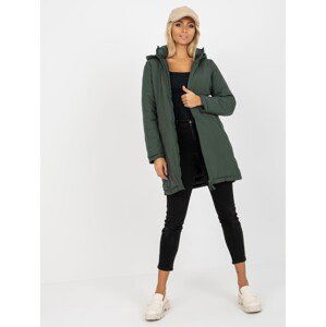 Tmavě zelená dámská oboustranná zimní bunda NM-KR-D2-3873.98P-dark green Velikost: XL