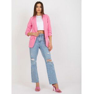 Růžové elegantní sako DHJ-MA-7684.15P-pink Velikost: XL