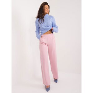 Světle růžové elegantní kalhoty -WN-SP-8247.06-light pink Velikost: L