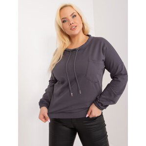 ŠEDÉ TRIČKO SE ŠŇŮRKAMI RV-BZ-9234.38-GREY Velikost: ONE SIZE