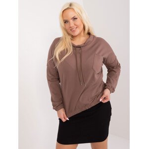 HNĚDÉ TRIČKO SE ŠŇŮRKAMI RV-BZ-9234.38-BROWN Velikost: ONE SIZE