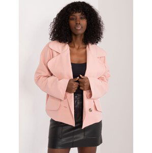 SVĚTLE RŮŽOVÉ KRÁTKÉ SAKO LK-MA-509578.20-LIGHT PINK Velikost: S/M