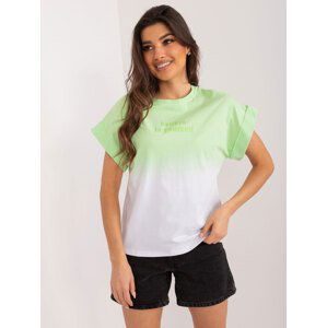 SVĚTLE ZELENÉ TRIČKO S OMBRE EFEKTEM NM-TS-NG23070.76-LIGHT GREEN Velikost: ONE SIZE