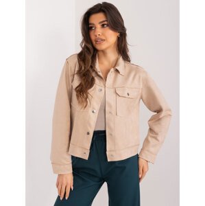 BÉŽOVÁ KRÁTKÁ PŘECHODOVÁ BUNDA -BA-KR-2702.13-BEIGE Velikost: XL