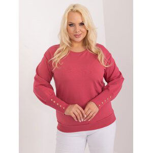 KORÁLOVÁ MIKINA S NABÍRANÝMI RUKÁVY RV-BZ-9227.33X-CORAL Velikost: ONE SIZE