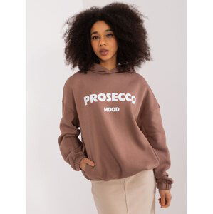 SVĚTLE HNĚDÁ MIKINA S NÁPISEM PROSECCO BA-BL-4032.27-LIGHT BROWN Velikost: M