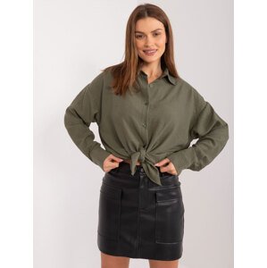 KHAKI BAVLNĚNÁ KOŠILE FA-KS-9152.30-KHAKI Velikost: S/M