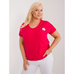 Červené tričko s drobným potiskem -RV-BZ-9609.88-red Velikost: ONE SIZE