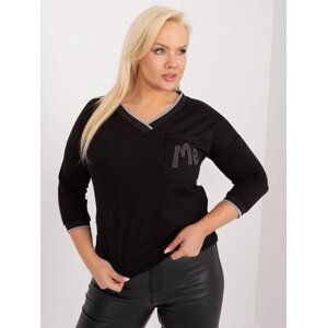 ČERNÁ HALENKA S KAPSIČKOU RV-BZ-9403.55-BLACK Velikost: ONE SIZE