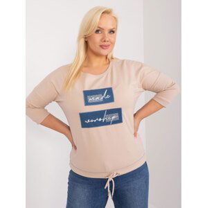 BÉŽOVÁ HALENKA S VÁZÁNÍM V PASE RV-BZ-9402.04-BEIGE Velikost: ONE SIZE