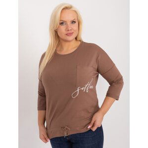 HNĚDÁ HALENKA S VÁZÁNÍM V PASE -RV-BZ-9361.73-BROWN Velikost: ONE SIZE