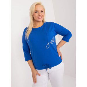 MODRÁ HALENKA S VÁZÁNÍM V PASE RV-BZ-9361.73-COBALT Velikost: ONE SIZE