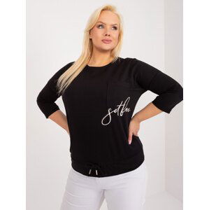 ČERNÁ HALENKA S VÁZÁNÍM V PASE -RV-BZ-9361.73-BLACK Velikost: ONE SIZE