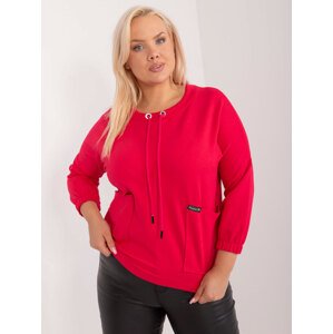 ČERVENÁ MIKINA S KAPSAMI RV-BZ-9339.97-RED Velikost: ONE SIZE