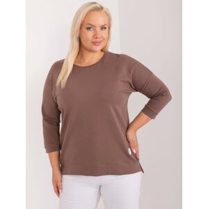 HNĚDÁ LEHKÁ BASIC MIKINA RV-BZ-9221.95-BROWN Velikost: ONE SIZE