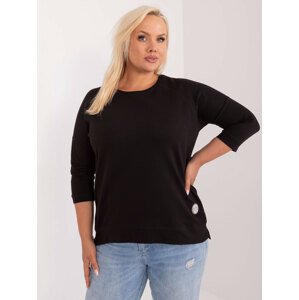 ČERNÁ LEHKÁ BASIC MIKINA -RV-BZ-9221.95-BLACK Velikost: ONE SIZE