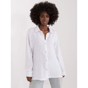 Bílá mušelínová košile na knoflíky D70032M11113B1-white Velikost: L/XL
