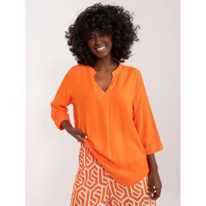 ORANŽOVÁ VISKÓZOVÁ HALENKA D73761M11174A-ORANGE Velikost: 2XL