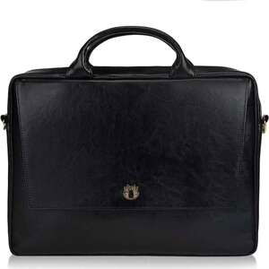 DÁMSKÁ ČERNÁ KOŽENÁ TAŠKA NA LAPTOP FL14  RIMINI BLACK GENUINE LEATHER Velikost: ONE SIZE