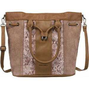 DAVID JONES SVĚTLE BÉŽOVÁ SHOPPER KABELKA SE ZVÍŘECÍM VZOREM 6885-5 Velikost: ONE SIZE