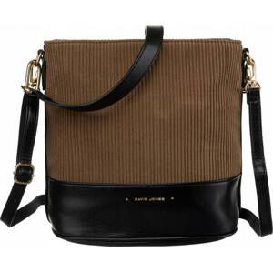 DAVID JONES HNĚDO-ČERNÁ CROSSBODY KABELKA S MANŠESTREM 6877-2 Velikost: ONE SIZE