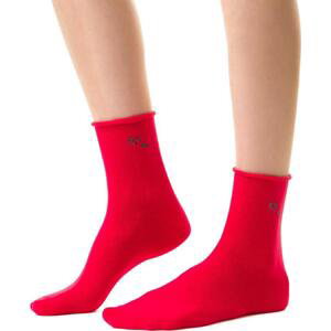 Červené dámské ponožky Art.099 DP968,  RED Velikost: 38-40