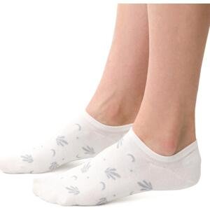 Smetanové dámské kotníkové ponožky se vzorem Art.021 EA070,  ECRU Velikost: 38-40