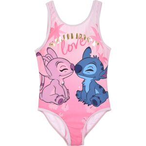 RŮŽOVÉ DÍVČÍ CELKOVÉ PLAVKY DISNEY STITCH Velikost: 128