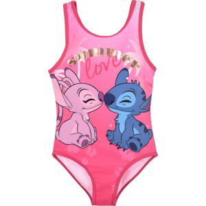 RŮŽOVÉ DÍVČÍ JEDNODÍLNÉ PLAVKY DISNEY STITCH Velikost: 116