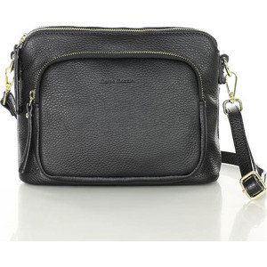 MARCO MAZZINI ČERNÁ DVOUKOMOROVÁ CROSSBODY KABELKA (L254A) Velikost: ONE SIZE