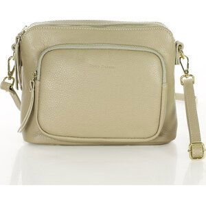 MARCO MAZZINI BÉŽOVÁ DVOUKOMOROVÁ CROSSBODY KABELKA (L254B) Velikost: ONE SIZE