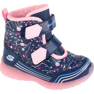 Tmavě modré dívčí sněhule Skechers Illumi-Brights - Power Paint 302653N-NVMT Velikost: 27