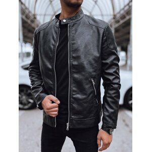 PÁNSKÁ ČERNÁ KOŽENKOVÁ BUNDA TX4717 Velikost: 2XL