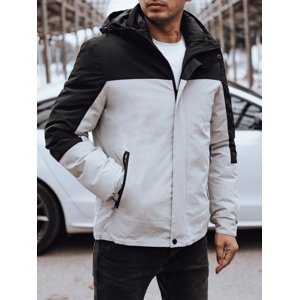 Šedo-černá pánská zimní bunda s kapucí TX4900 Velikost: XL