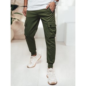 Tmavě zelené pánské cargo kalhoty s elastickým pasem UX4460 Velikost: XL